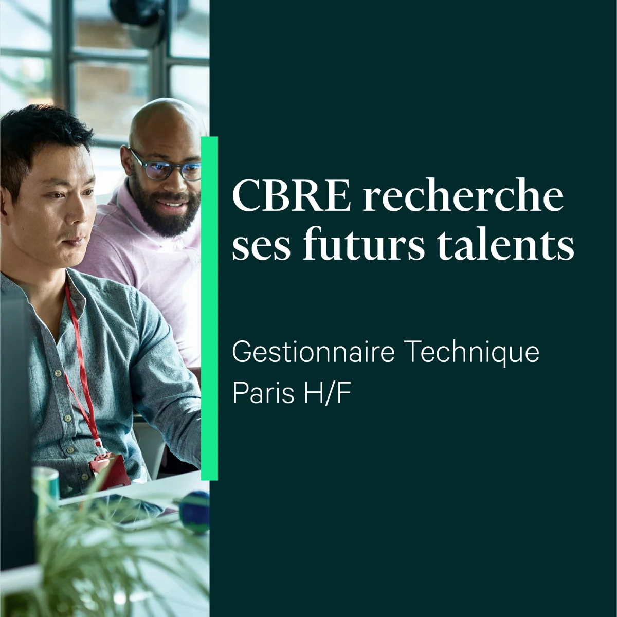 Un visuel de recrutement destiné à LinkedIn.