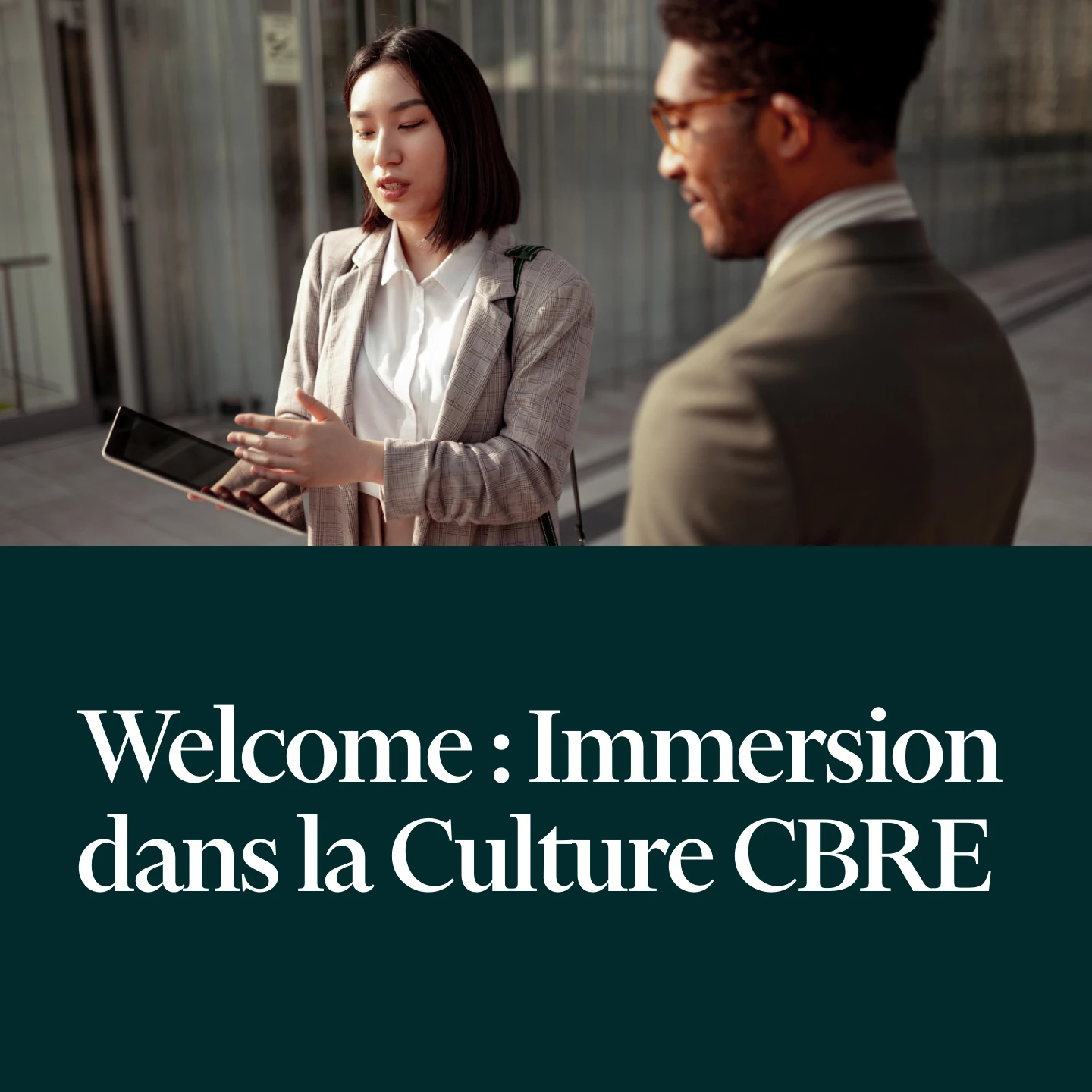 Carrousel LinkedIn CBRE sur l’intégration des collaborateurs